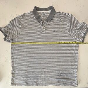 Vineyard Vines Gray Polo Shirt with Subtle Stripes